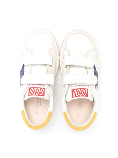 Shop Golden Goose May Touch-strap Low-top Sneakers In White