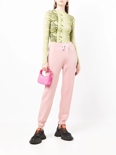 Bapy By *a Bathing Ape® Embroidered-slogan Track Pants In Pink