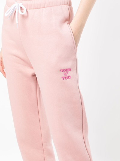 Bapy By *a Bathing Ape® Embroidered-slogan Track Pants In Pink