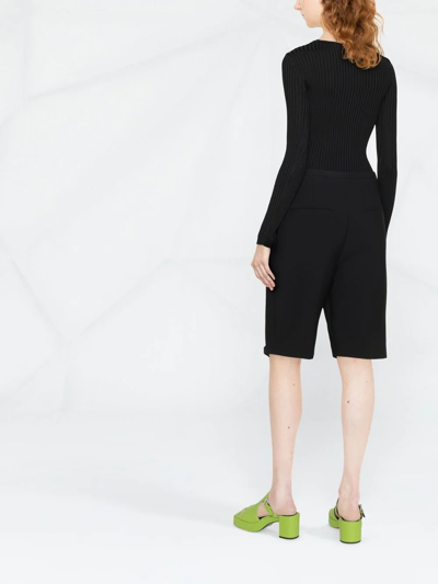 Self-portrait Cut-out Knitted Top In Black