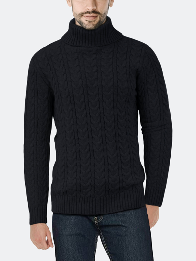 Shop X-ray X Ray Cable Knit Turtleneck Fashion Sweater In Black