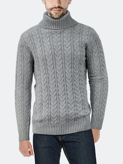 Shop X-ray X Ray Cable Knit Turtleneck Fashion Sweater In Grey