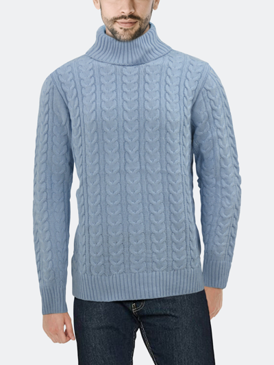 Shop X-ray X Ray Cable Knit Turtleneck Fashion Sweater In Blue