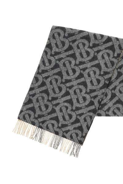 Shop Burberry Reversible Cashmere Scarf In Black,beige