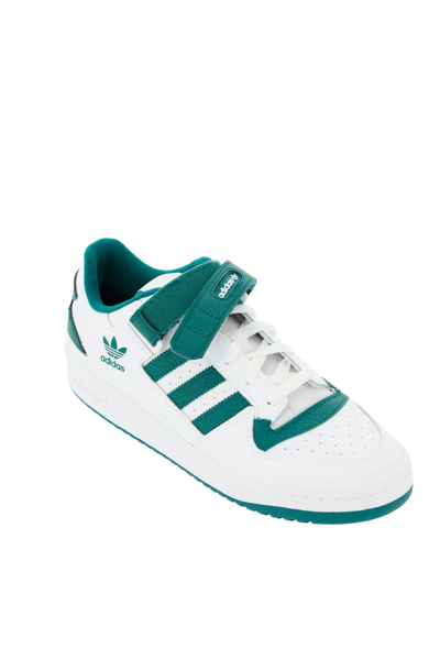 Shop Adidas Originals Forum Low Sneakers In White,green