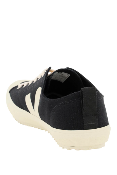 Shop Veja Nova Canvas Sneakers In Black,white