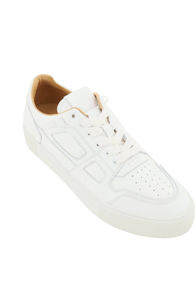 Shop Ami Alexandre Mattiussi Ami De Coeur Leather Low-top Sneakers In White