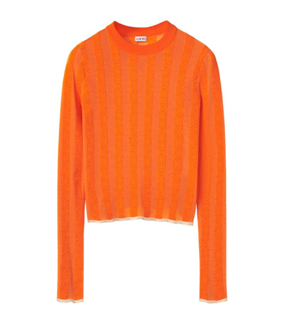 Shop Loewe Anagram Logo Sweater In Orange