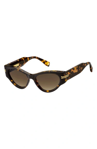 Shop Marc Jacobs 53mm Cat Eye Sunglasses In Havana / Brown Gradient