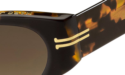 Shop Marc Jacobs 53mm Cat Eye Sunglasses In Havana / Brown Gradient
