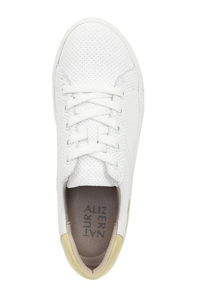 Shop Naturalizer Morrison Sneaker In White Perforated Leather