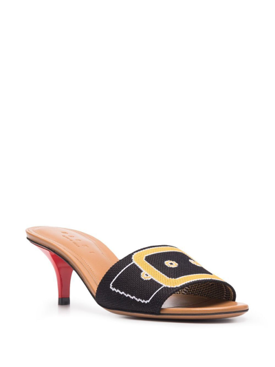 Shop Marni Women's Black Polyamide Sandals