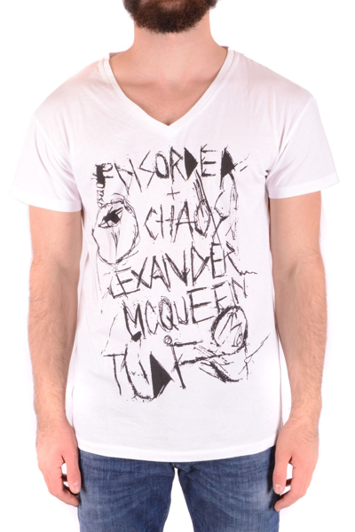 Shop Mcq By Alexander Mcqueen Men's White Other Materials T-shirt