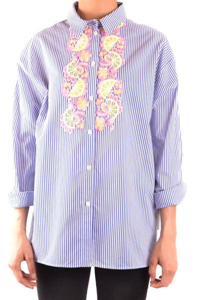 Shop Boutique Moschino Women's Blue Other Materials Shirt