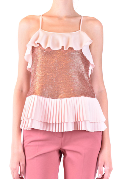 Shop Patrizia Pepe Women's Pink Other Materials Top