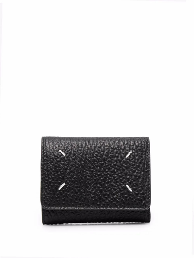 Shop Maison Margiela Women's Black Leather Wallet