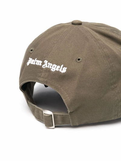 Shop Palm Angels Men's Green Cotton Hat