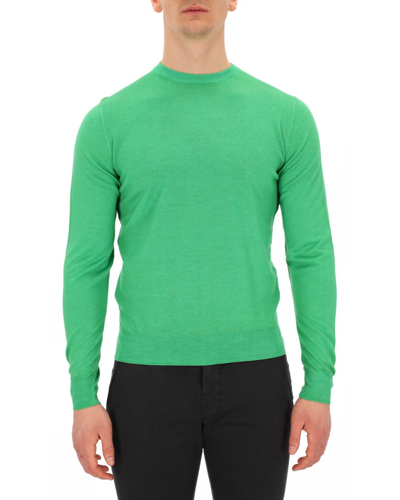 Shop Drumohr Men's Green Cotton Sweater