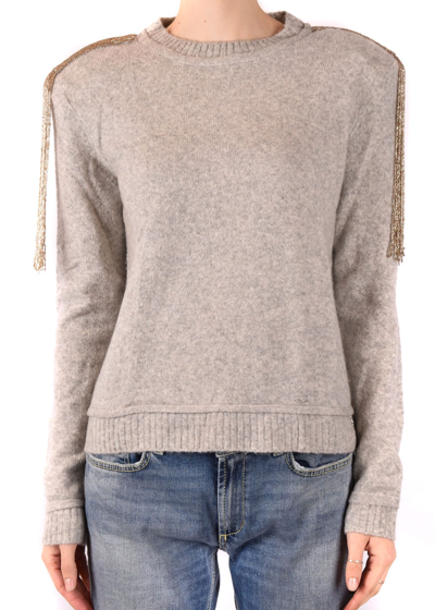 Shop Patrizia Pepe Women's Grey Other Materials Sweater