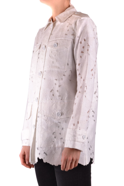 Shop Michael Kors Women's White Other Materials Outerwear Jacket