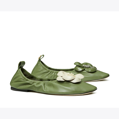 Tory burch flower flats shop