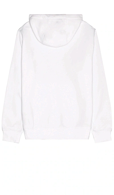 Nike Sportswear Club Logo-embroidered Cotton-blend Jersey Hoodie In White & Black