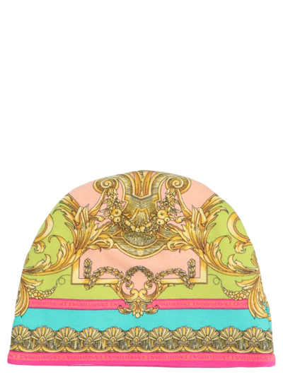 Shop Versace Barocco Goddess Baby Set In Multicolor