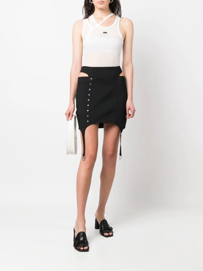 Shop Heliot Emil Fitted Cut-out Detail Skirt In Black