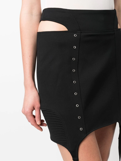 Shop Heliot Emil Fitted Cut-out Detail Skirt In Black