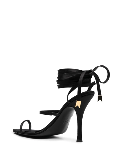 Shop Ilio Smeraldo Lellis 110mm Ankle-tie Sandals In Black