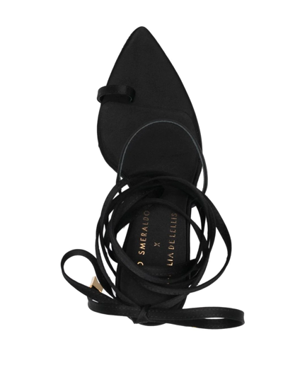 Shop Ilio Smeraldo Lellis 110mm Ankle-tie Sandals In Black