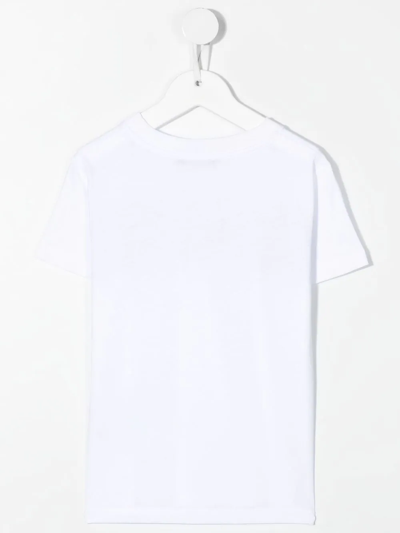 Shop Balmain Logo-print Short-sleeve T-shirt In White