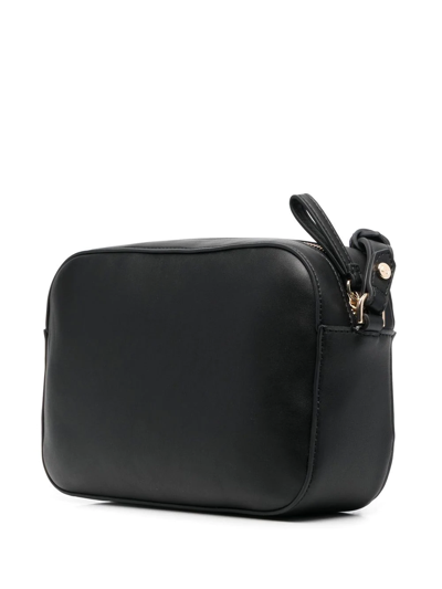 Shop Liu •jo Embossed-logo Camera Crossbody Bag In Black