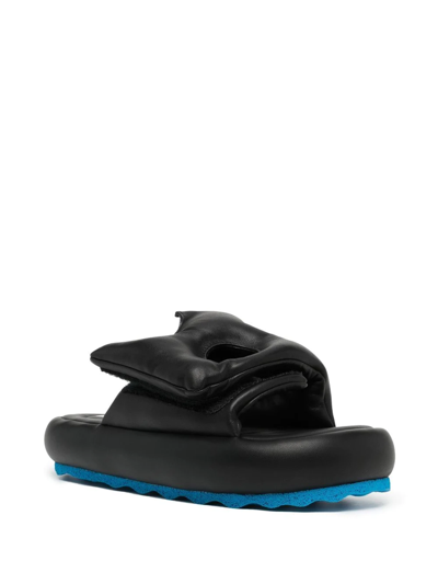 Shop Off-white Meteor Padded Slides In Black