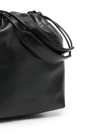 Jil Sander Drawstring-fastening Shoulder Bag In Black