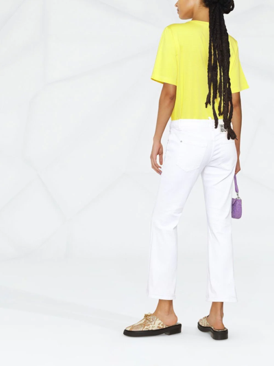 Dsquared2 Bootcut Cropped Trousers In White