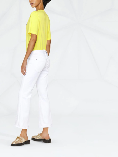 Dsquared2 Bootcut Cropped Trousers In White