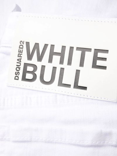 Dsquared2 Bootcut Cropped Trousers In White