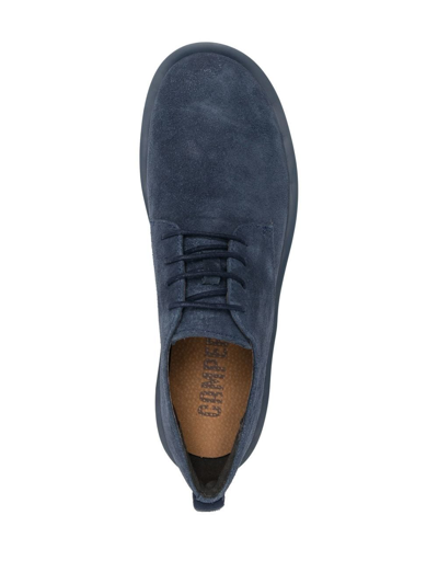 Shop Camper Wagon Nubuck Lace-up Shoes In Blue