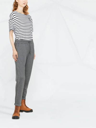 Shop Brunello Cucinelli Tapered Track Pants In Grey