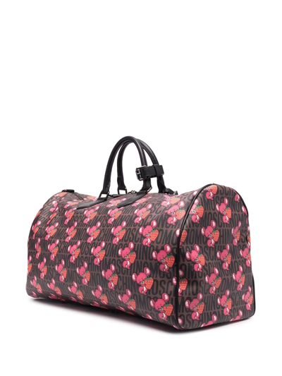 Shop Moschino Strawberry Love Holdall Bag In Pink