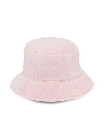 Shop Miu Miu Terry Cloth Bucket Hat In Pink