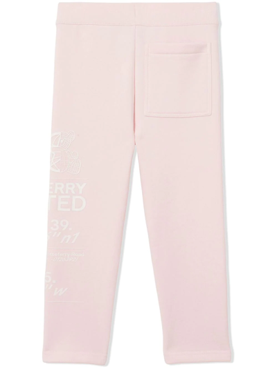 Shop Burberry Logo-print Track Pants In Pink