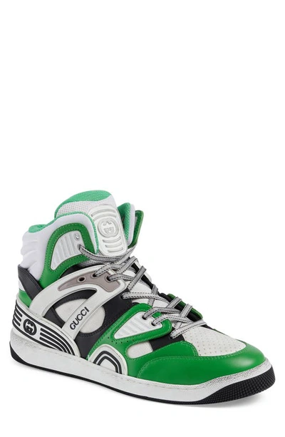 Shop Gucci Basket High Top Sneaker In Multicolor