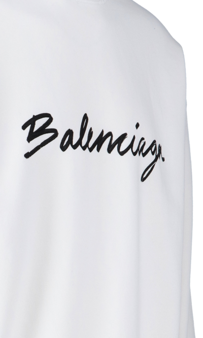 Shop Balenciaga Logo Crew Neck Sweatshirt