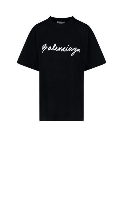 Shop Balenciaga Logo T-shirt
