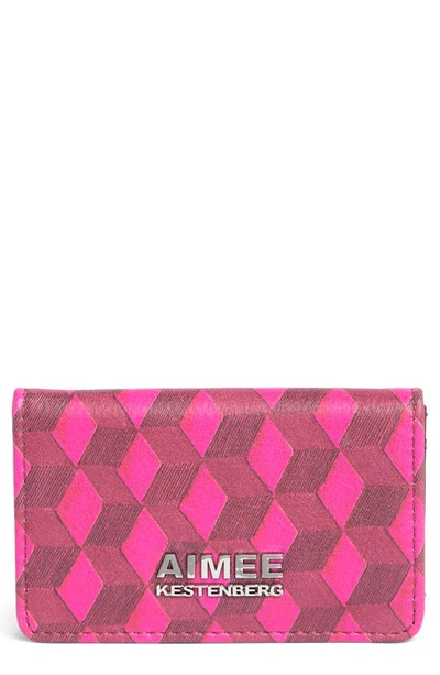Shop Aimee Kestenberg Sammy Bifold Card Wallet In Magenta Diamond