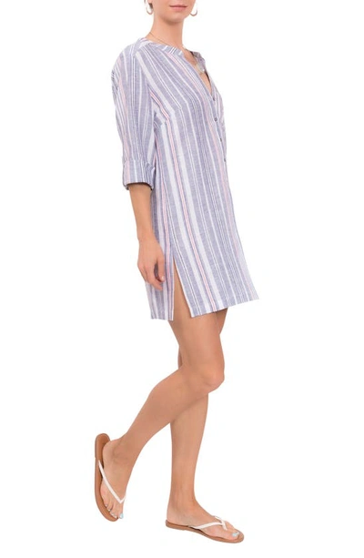 Everyday Ritual Claudine Cotton Cover-up Tunic In Chesapeake Stripe