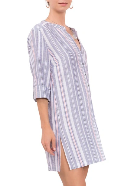 Everyday Ritual Claudine Cotton Cover-up Tunic In Chesapeake Stripe