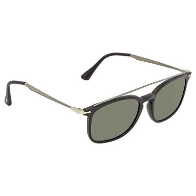 Shop Persol Green Square Mens Sunglasses Po3173s 95/31 54 In Black,green